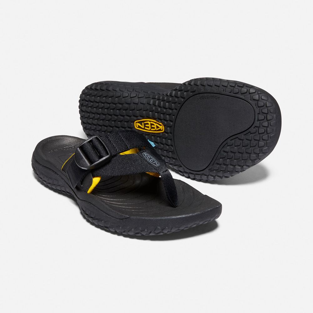 Keen Sandaal Heren Zwart - Solr Toe Post Sandal - 93672-EUMV